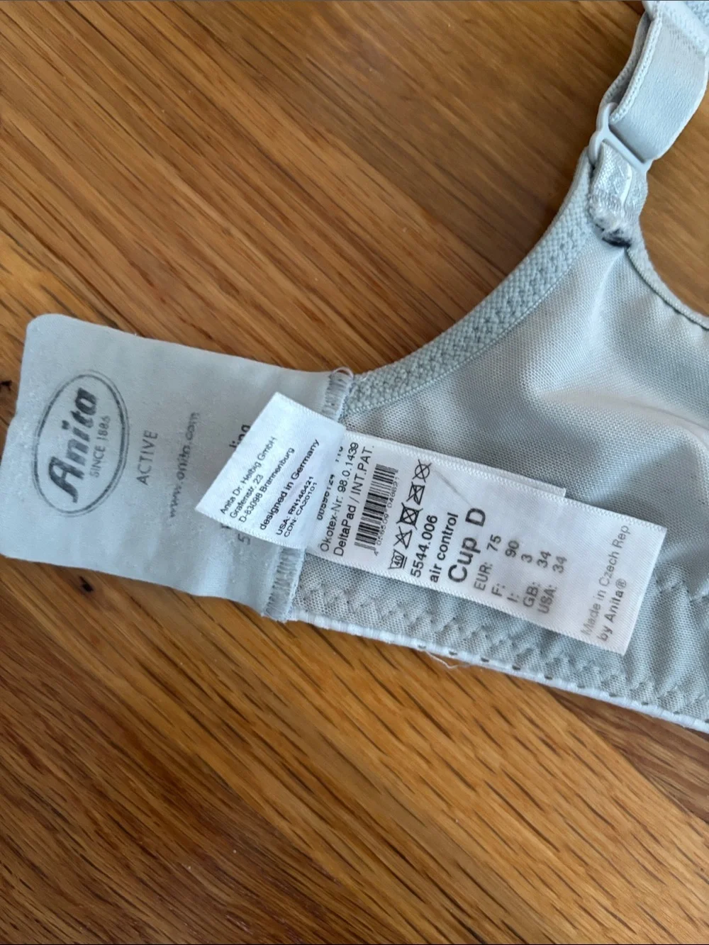Anita Light Gray Wireless Mesh Sports Bra